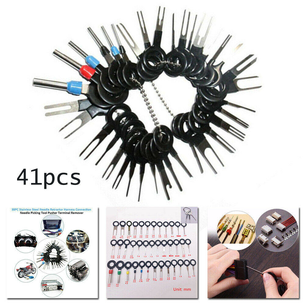 Leesa 41PC Wire Terminal Removal Tool Car Electrical Wiring Crimp Connector Pin Kit