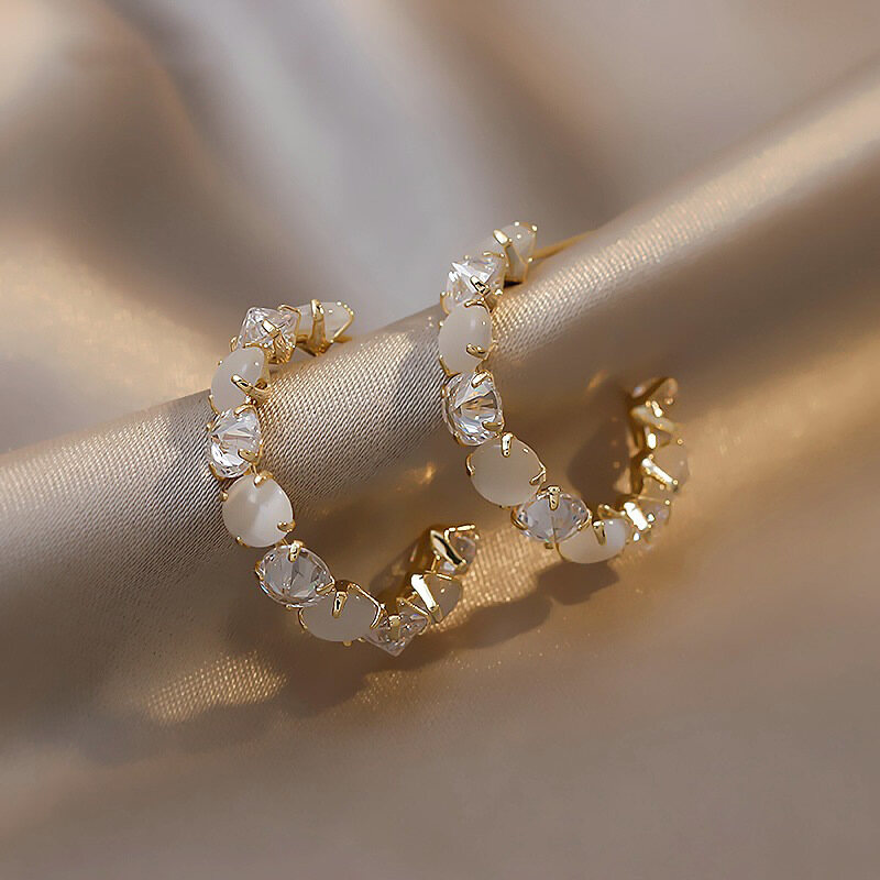 T-B Light luxury and exquisite real gold plated 925 silver needle retro women' earrings geometric earrings women jewelry