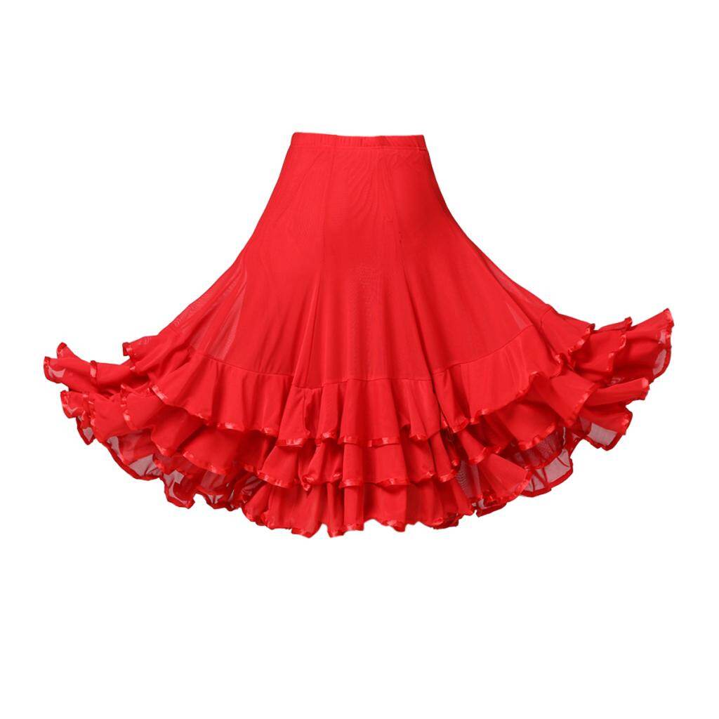 koolsoo Ballroom Waltz Dance Swing Skirt Modern Tango Training Dress Costume