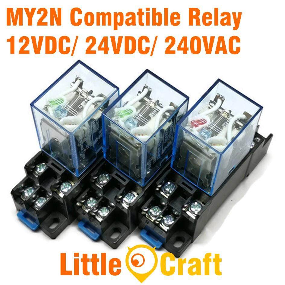 MY2N 12VDC 24VDC 240VAC Compatible Relay & Base Lazada