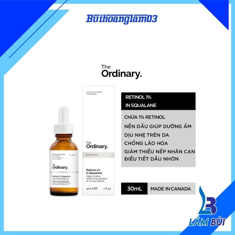 Tinh Chất The Ordinary Retinol 1% ( 30mL )