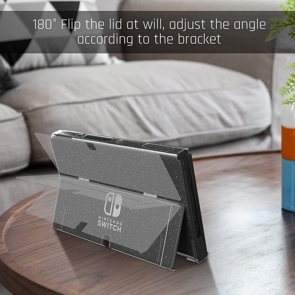 Nintendo Switch Oled Dockable Clear Case Protective Cover for NS Switch Oled Flash Hard Shell