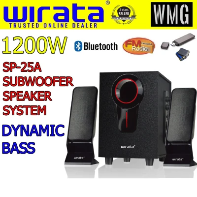 Wirata 2.1 Subwoofer Speaker System Bluetooth Speaker USB Player Computer Speaker SP-25A