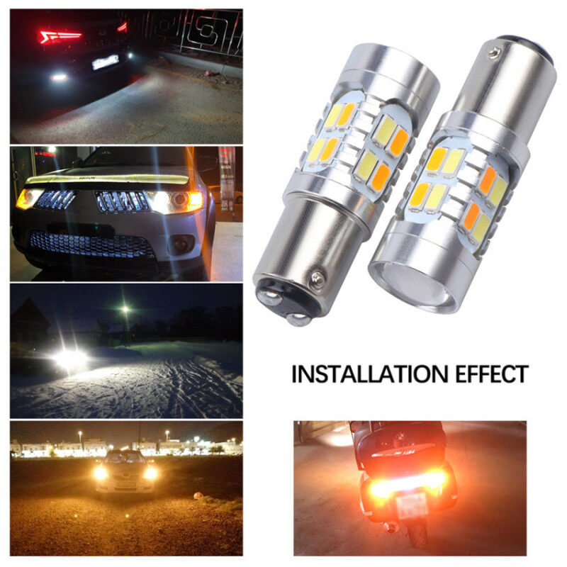 2 Chiếc Đèn Led 1157 5630 20smd, Đèn Đỗ Xe, Hai Màu, Công Suất Cao, Màu Trắng, Màu Vàng Hổ Phách, Đèn Báo Rẽ