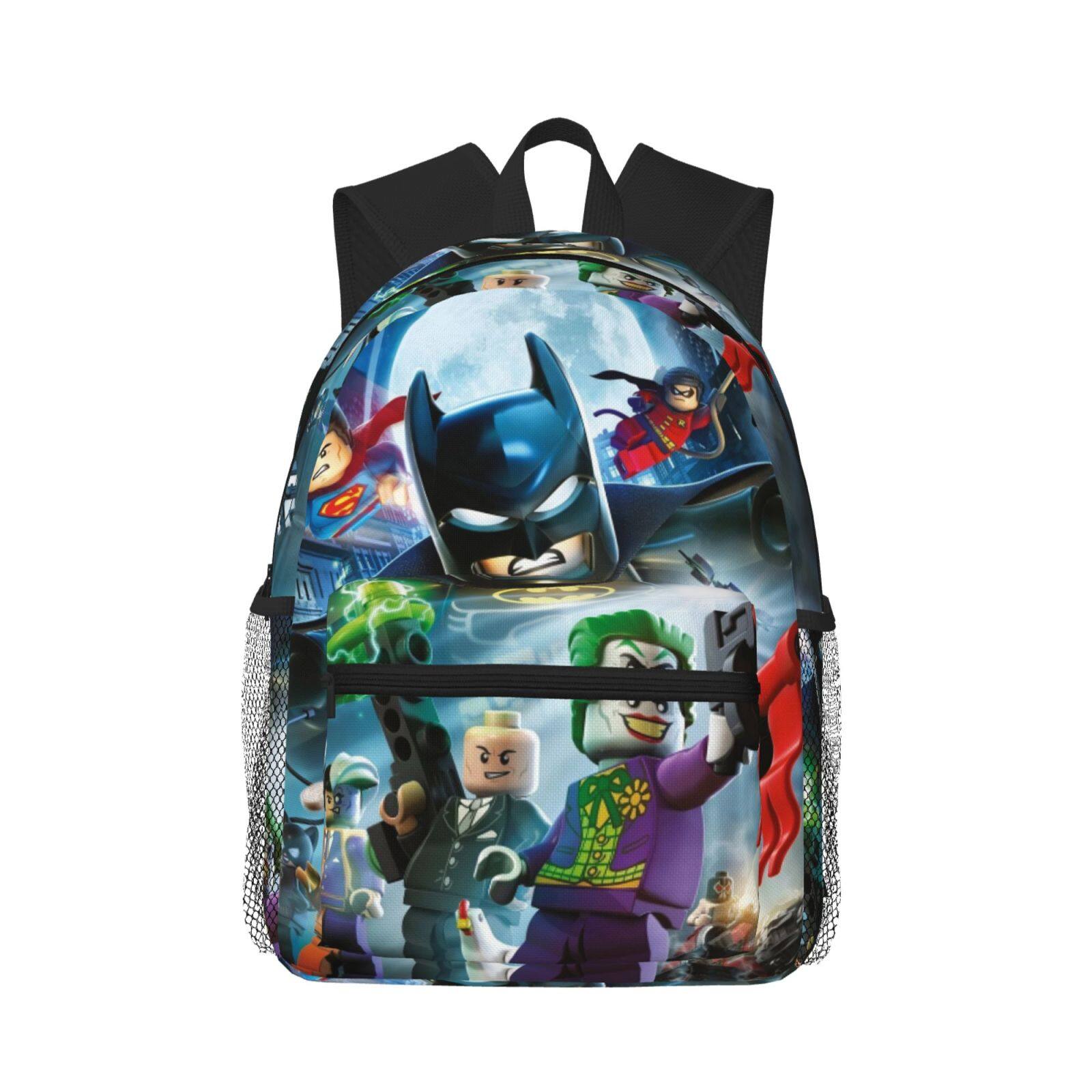 Lego Batman Unisex Backpack Student Canvas School Bag Travel Bag Laptop Bag