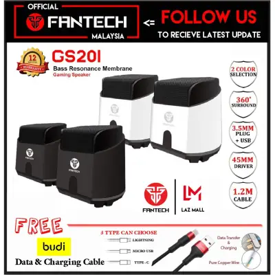 Fantech GS201 HellScream Gaming and Music Mobile Speakers with Bass Resonance Membrane for Computer PC or Laptop