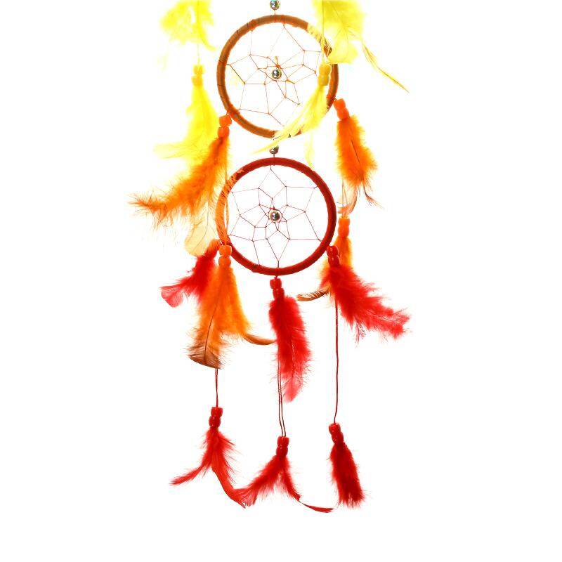 Chakra Dream Catcher Mascot Chandelier Hanging Suncatchers Hoop Rainbow Colourful Fumigated Feathers Hanging Suncatchers