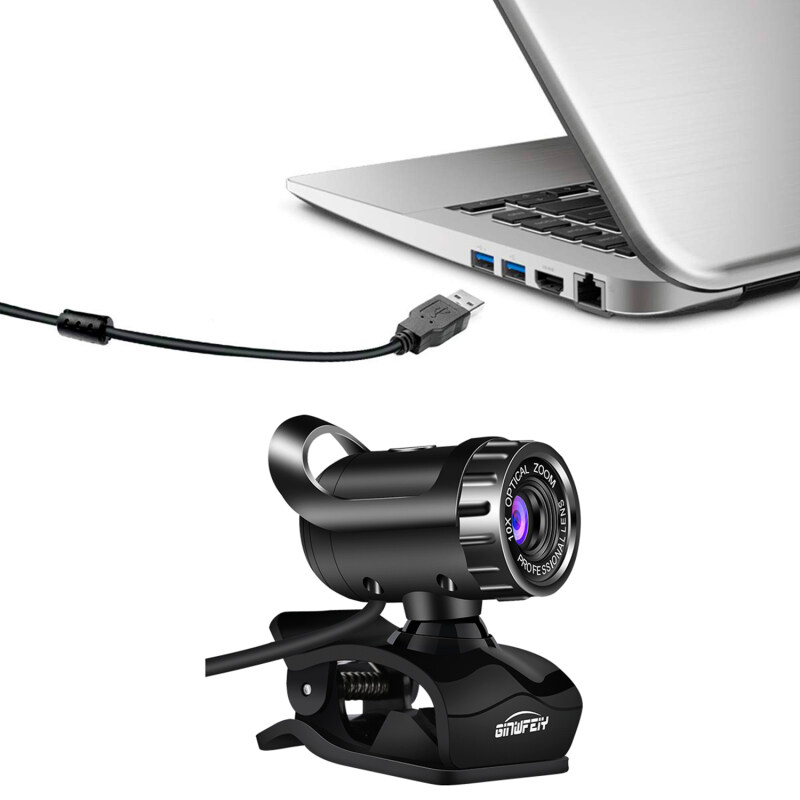 Colnes Thuận Tiện Webcam USB 2.0 480P Máy Ảnh Web Cam 360 Độ Kẹp Mic-On Đối Với PC Máy Tính Xách Tay