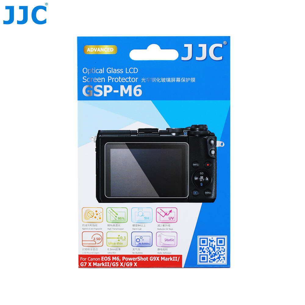 JJC Anti-Scratch Tempered Glass LCD Screen Protector for Canon EOS M50, M50 Mark II, EOS M6, M6 MarkII, EOS M100, PowerShot G9 X MarkII, G7 X MarkII, G5 X, G9 X, G1X Mark III, G5X MarkII Camera, HD Clear, Bubble-Free Tempered Glass Screen Shield