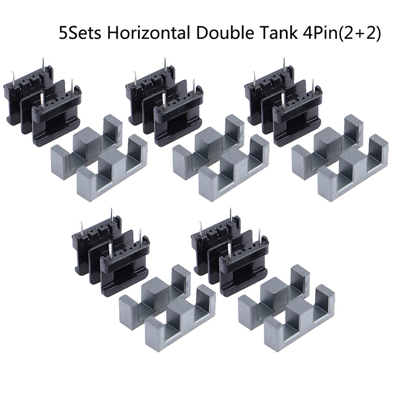 5sets ee25 4pin 8p 10p transformer bobbin pc40 ferrite core vertical horizontal