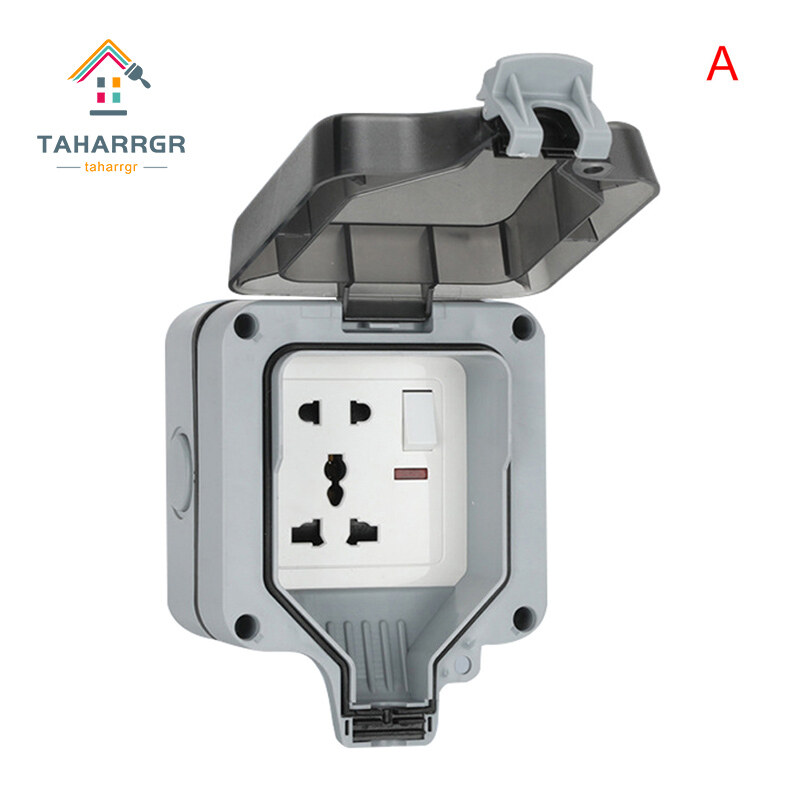 Outdoor Waterproof Socket IP66 Rainstorm-proof Charging Socket Rainproof Splash-proof Outdoor Power Outlet