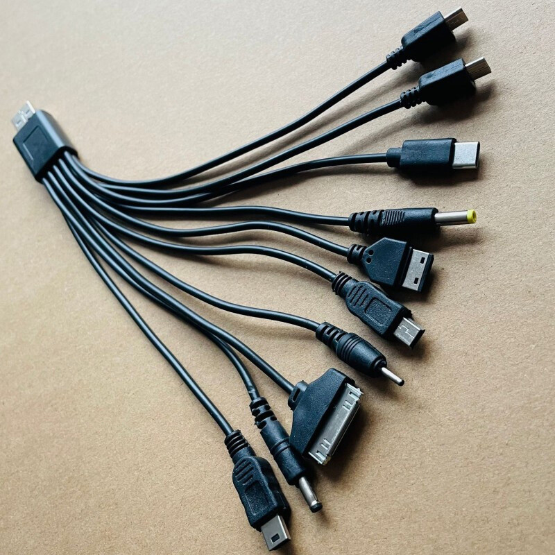 🔥🔥🔥【Fast Shipping】 Multi Pin Cable Charger USB Adapter Cable Data Wire Cord 10 in 1 Multifunction USB Data Transfer Cable Universal