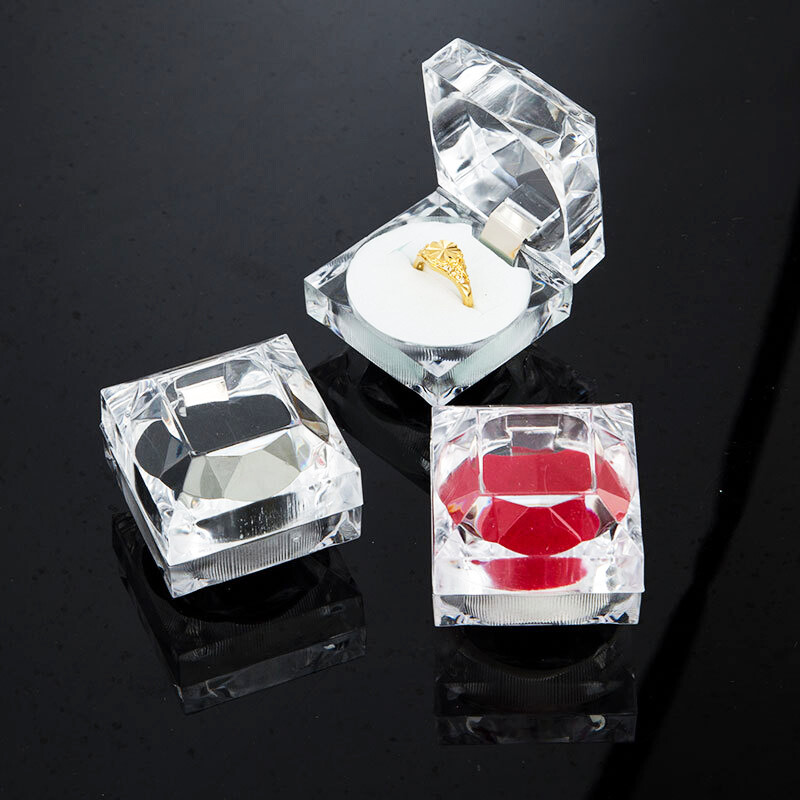 Crystal Box Ring Box Cube Acrylic Gift Box