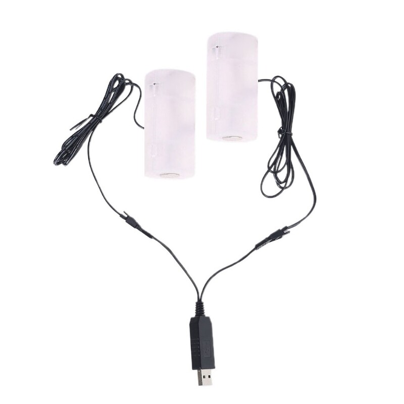 【Hàng mới】 Bộ 1 đến 2 bộ nguồn USB cho pin D thay thế 1-4 chiếc pin 1.5V D