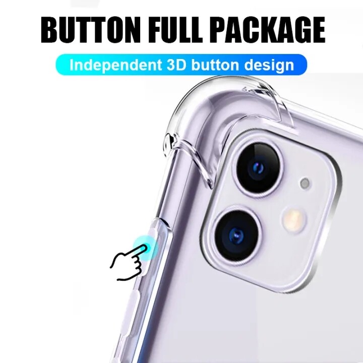 Ốp Lưng Bốn Góc Dày Chống Rơi Vỏ Mềm Cho iPhone 14 Pro Max 13 Pro Max/14 Plus/12 Pro Max SE 2020 11 Pro Max XS MAX XR X 8 7 6S Plus iPhone 11 Pro XS MAX ốp XR X Điện Thoại Trong Suốt Sang Trọng Vỏ Lưng Silicon
