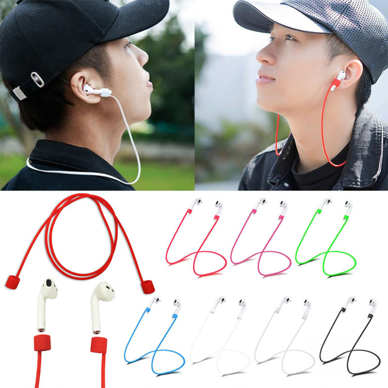 Multifunctional Portable Durable Elastic Bluetooth Headset Silicone Lanyard Earhook Compatible with Iphone AirPods Headset Anti-lost Hanging Rope