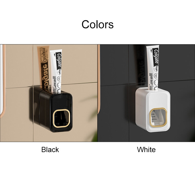 KS modern minimalist wall-mounted toothbrush holder bathroom multi-functional punch-free toothpaste squeezer