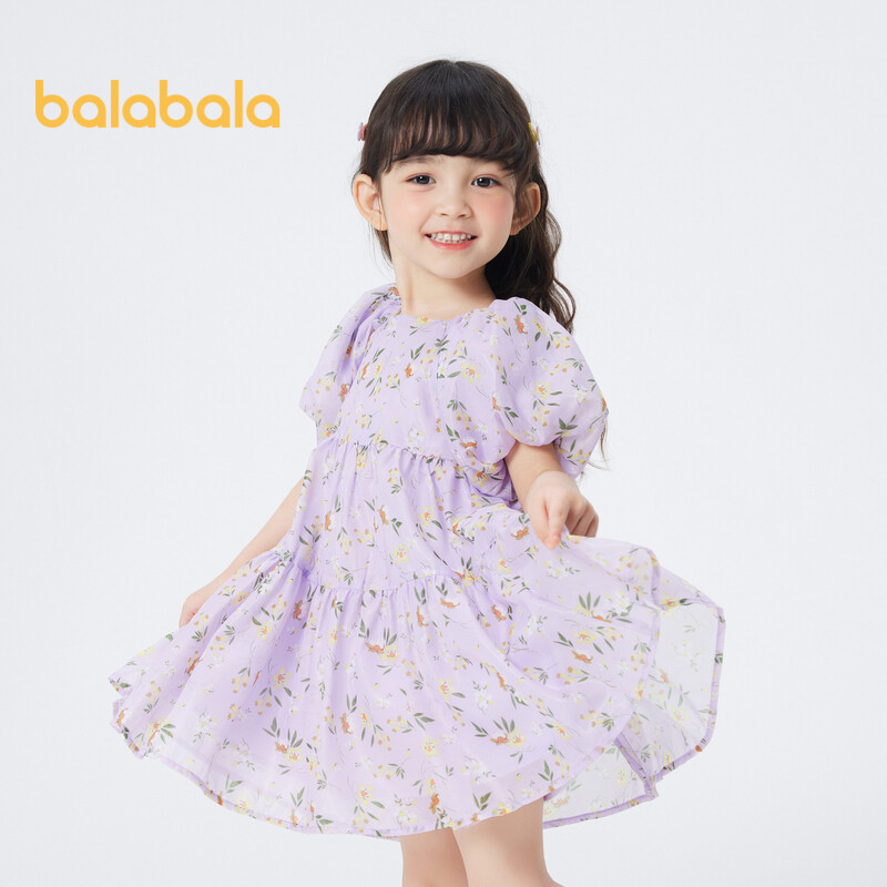Balabala Children'S Dress Children'S Dress Girls Fashion Summer Dress Little Child Baby Cute Sweet Little Floral Dress