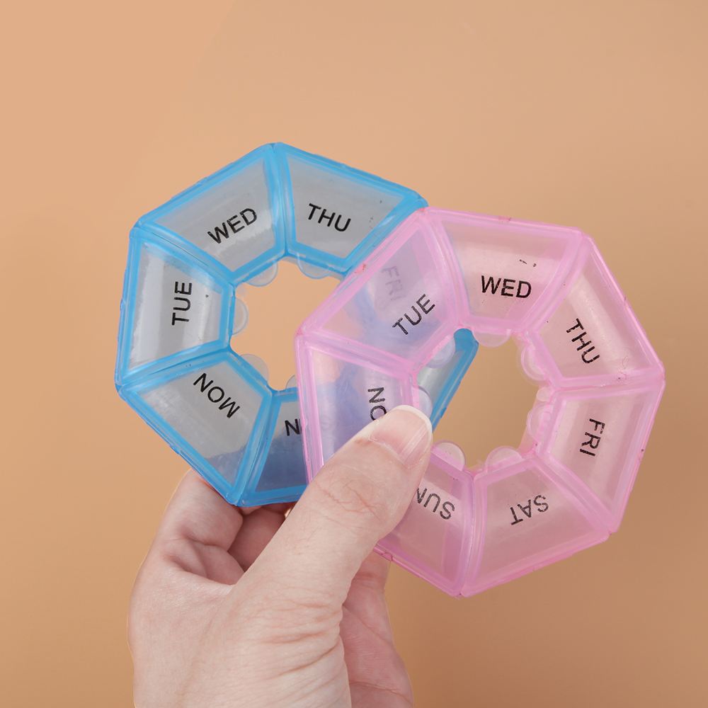 7 Grids Portable Weekly Pill Box Storage Container Mini Medicine Organizer Tablet Dispenser Splitters