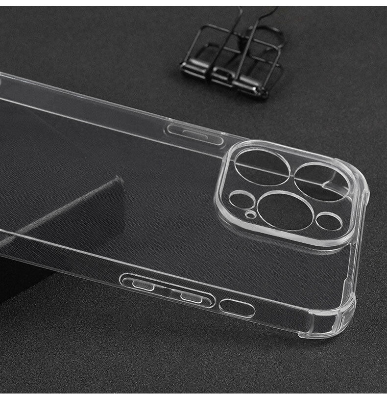 Transparent Cover for iPhone 15 13 12 11 Pro Max iPhone14 iPhone15 Plus iPhone13 iPhone12 mini iPhone11 Shockproof Shell iPhone 6 iPhone7 iPhone8 Plus iPhone X XR XS Max Soft Jelly Case