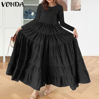 plus size cotton maxi dresses with sleeves