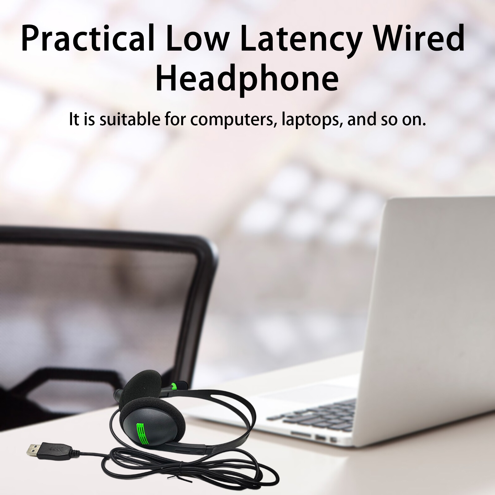 Geniusc Tai nghe có dây giao diện USB Ergonomic với microphone tiếng ồn hủy bỏ tai nghe có dây văn phòng cung cấp rảnh tay Tai nghe có dây