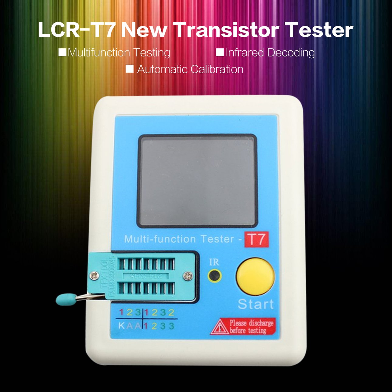 LCR-T7 Transistor Tester, Máy Đo Điện Dung Triode Điốt TFT Máy Đo LCR ESR
