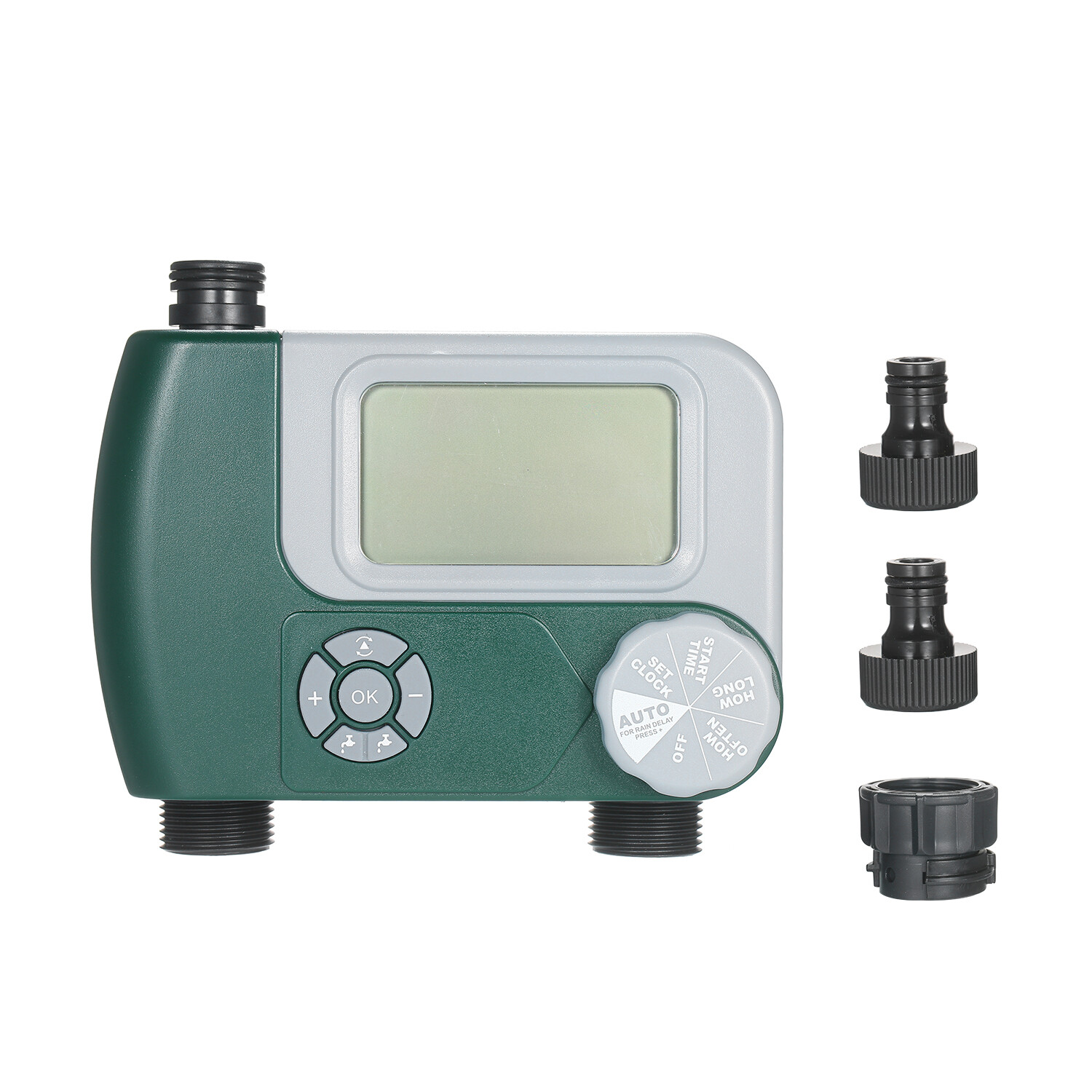 Programmable Digital Hose Faucet Timer Outdoor Automatic Watering Sprinkler System Irrigation Controller with 2 Outlet for Garden Plants