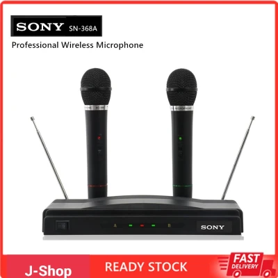 Sony SN-368A Professional Wireless Microphone for Vocal/Karaoke Cordless 2 Handheld Microphones Mic