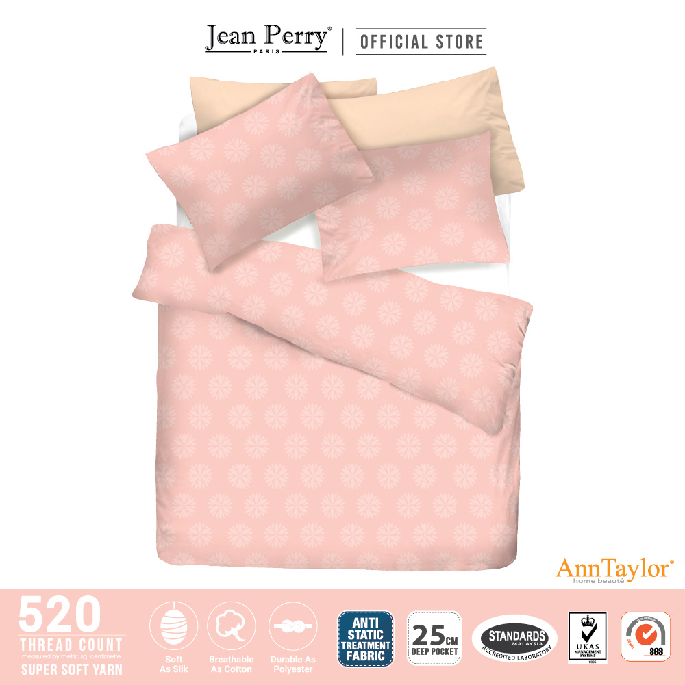 Ann Taylor Palette Queen 4 In 1 Fitted Bedsheet Set 520 Threadcount 25cm Lazada