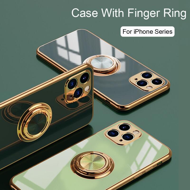 Custodia Per IPhone 14 Pro Max Custodia Trasparente Con Anello Magnetico Per IPhone 11/14 Pro Max Vetro Temperato - TJS Cover IPhone 11 The North Face - Foto 2