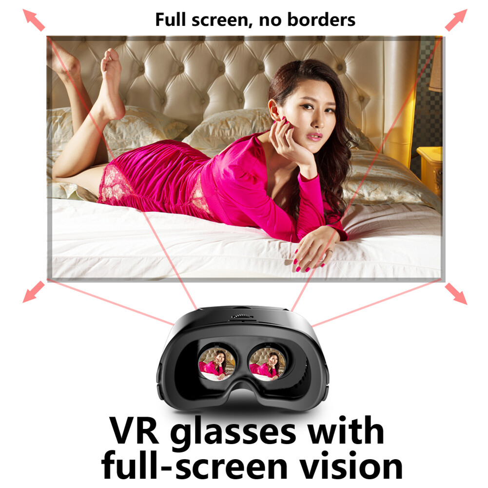 VRG Pro X7 3D VR Headset Virtual Reality Glasses Helmet with Controller