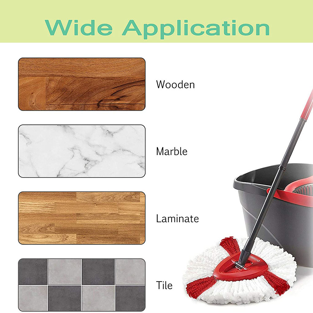 Washable Mop Pad Polyester Reusable Mopping Cloth Replacement for O-cedar Vileda