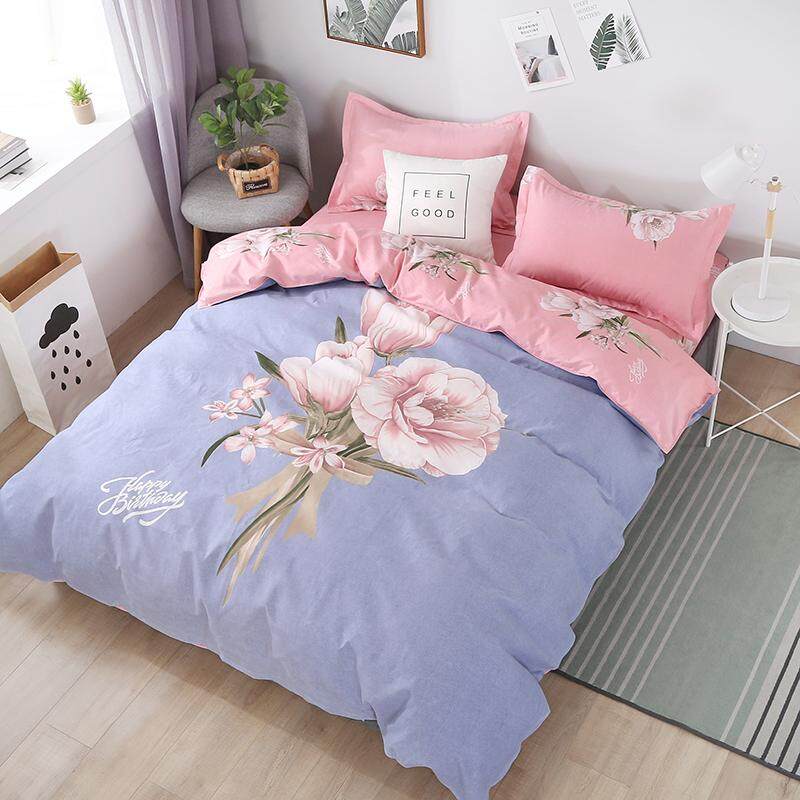 Baru 4 Buah Set Tempat Tidur Kualitas Tinggi Ramah Lingkungan Seprai Sarung Bantal Jahit Kasus Pengerjaan Yang Bagus 230 Cm X 240 Cm untuk Tempat Tidur 1.8 M