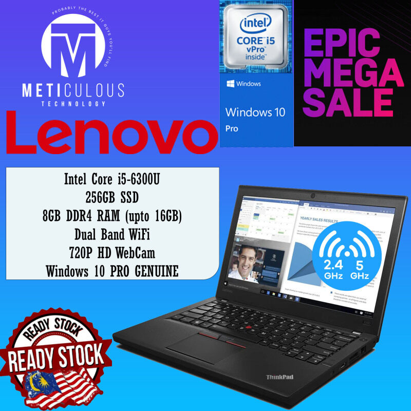 Lenovo ThinkPad X260 | Core i5 6th Gen | 16GB DDR4 RAM | 1TB SSD | W10P | Refurbished | Student laptop | laptop new 2021 murah Malaysia
