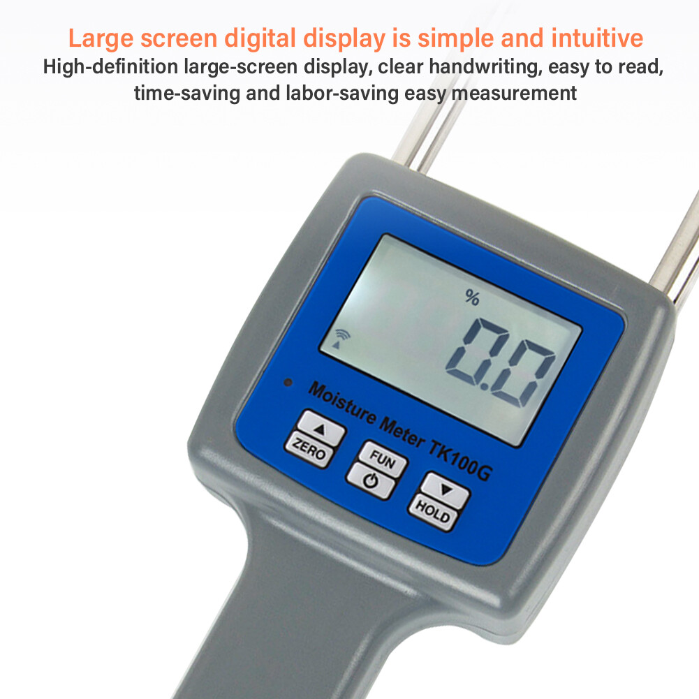 Yieryi TK100G Grain Moisture Meter Wheat Maize Corn Soya Beans Paddy Rice Sorghum flour Moisture Tester for Farming