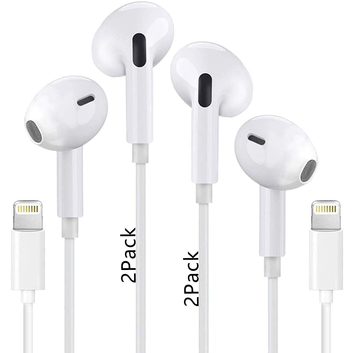 Headphones in-Ear Earbuds Wired Earphone Noise Reduction with Microphone and Volume Control Compatible with Apple iPhone 13/12 Pro/11/Xs Max/XR/X/8/7 Plus Plug and Play 
