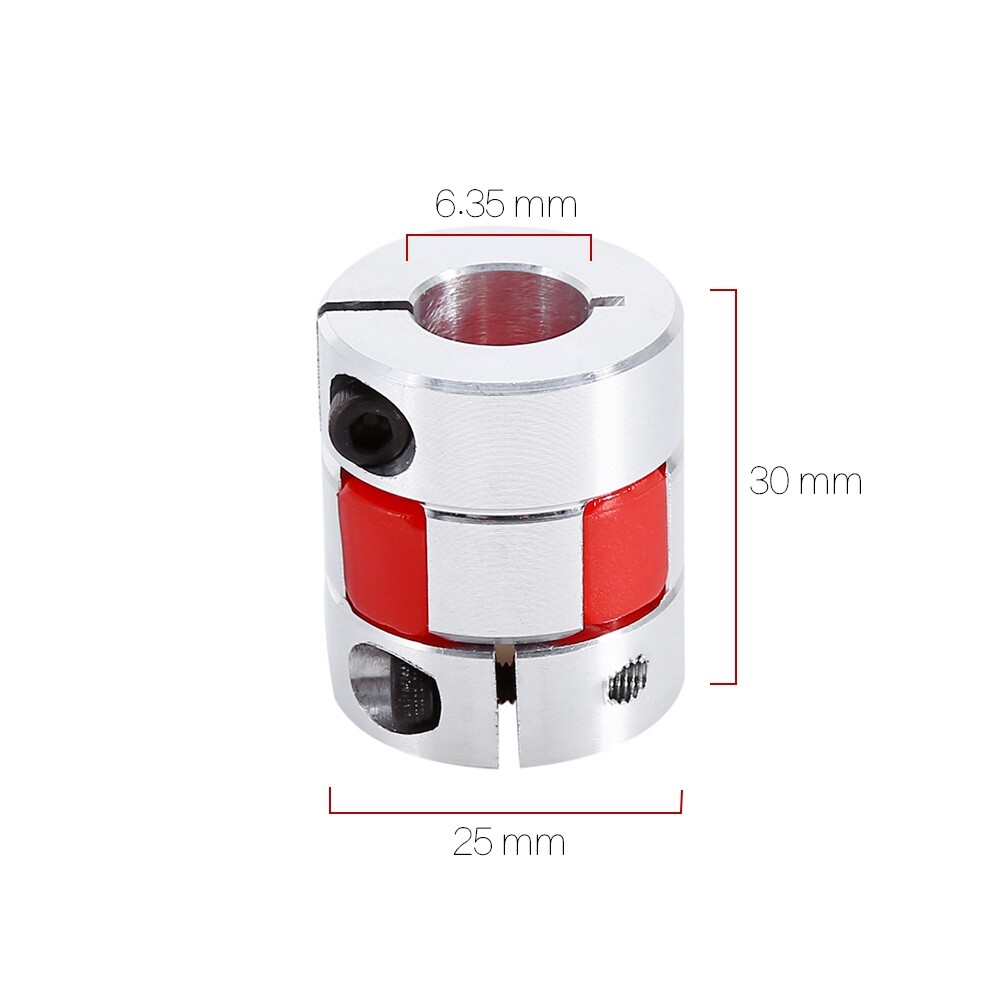 Khớp Nối Trục Mận Linh Hoạt Chasoee 6.35Mm X 12Mm Bộ Ghép Mã Hóa Động Cơ Bước CNC