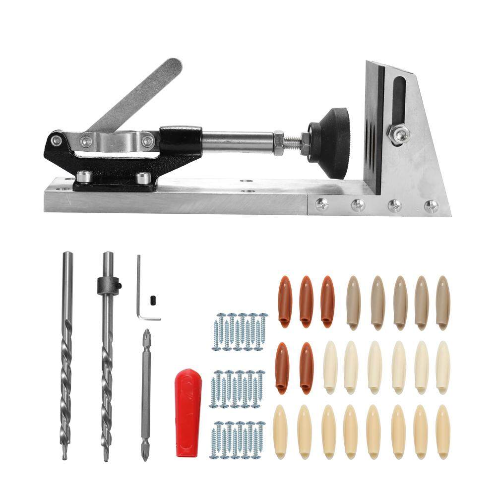 Woodworking Carpenter Kit System Inclined Hole Drill Tools Clamp Base