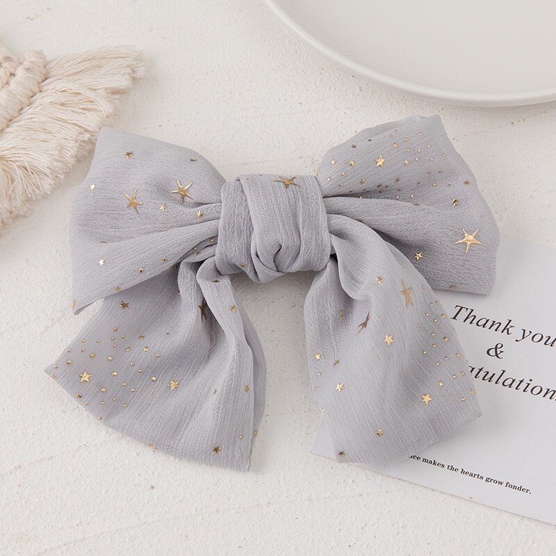 Hair Clips Fashion Girls Women Korean ins Style Simple Sweet Cute Big Bow Hairpin Go Out All-match Student Maiden Headwear Hair accessories