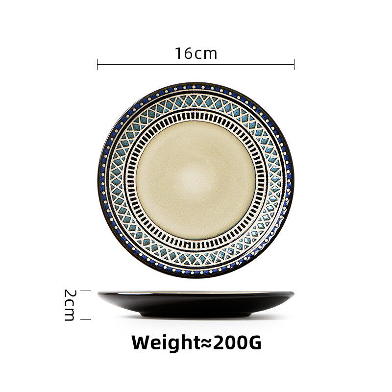 OMK American retro Ceramic dinner plate set Dessert dish