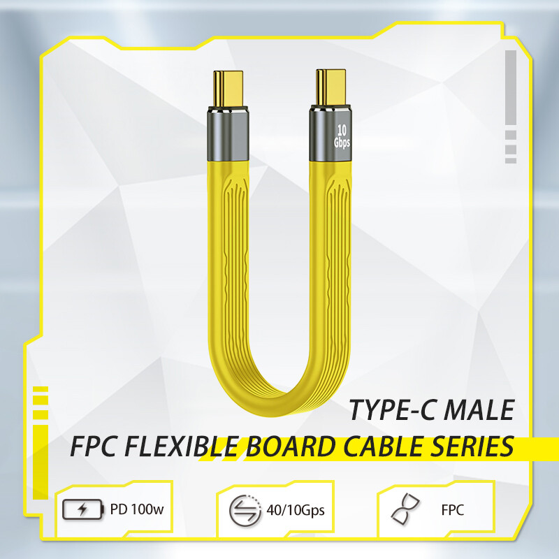 2 in 1 type-c cable 10gbps/40gbps pd 100w usb data cable high-speed transmission fast charing data cord usb 3.1 for mobile phone