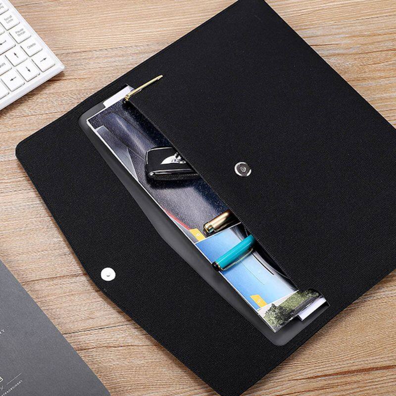 Waterproof Leather A4 Business Briefcase File Folder Document Paper Organizer Storage Bag