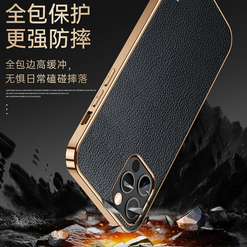 Da thật vỏ điện thoại cho Iphone 15 Pro Max 14 Pro Max 13 Pro Max 12 Pro Max da trường hợp 11 Pro Max x XS Max XR 15 cộng với mạ điện Ốp viền điền thoại mềm bảo vệ lưng điện thoại Bìa