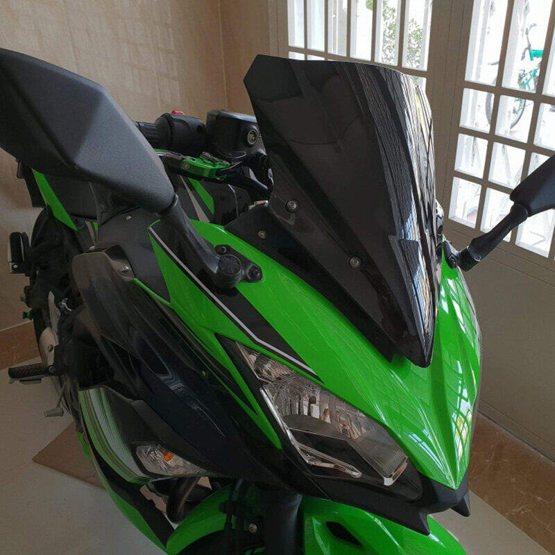 Motorcycle Parts Double Bubble Front Windscreen Windshield Visor Screen Fly Shield Wind Deflector Cover ABS Plastic For KAWASAKI Ninja 650 650R EX 650 F EX650 ER6F ER-6F 2017 2018 2019 P/N 39154-0352