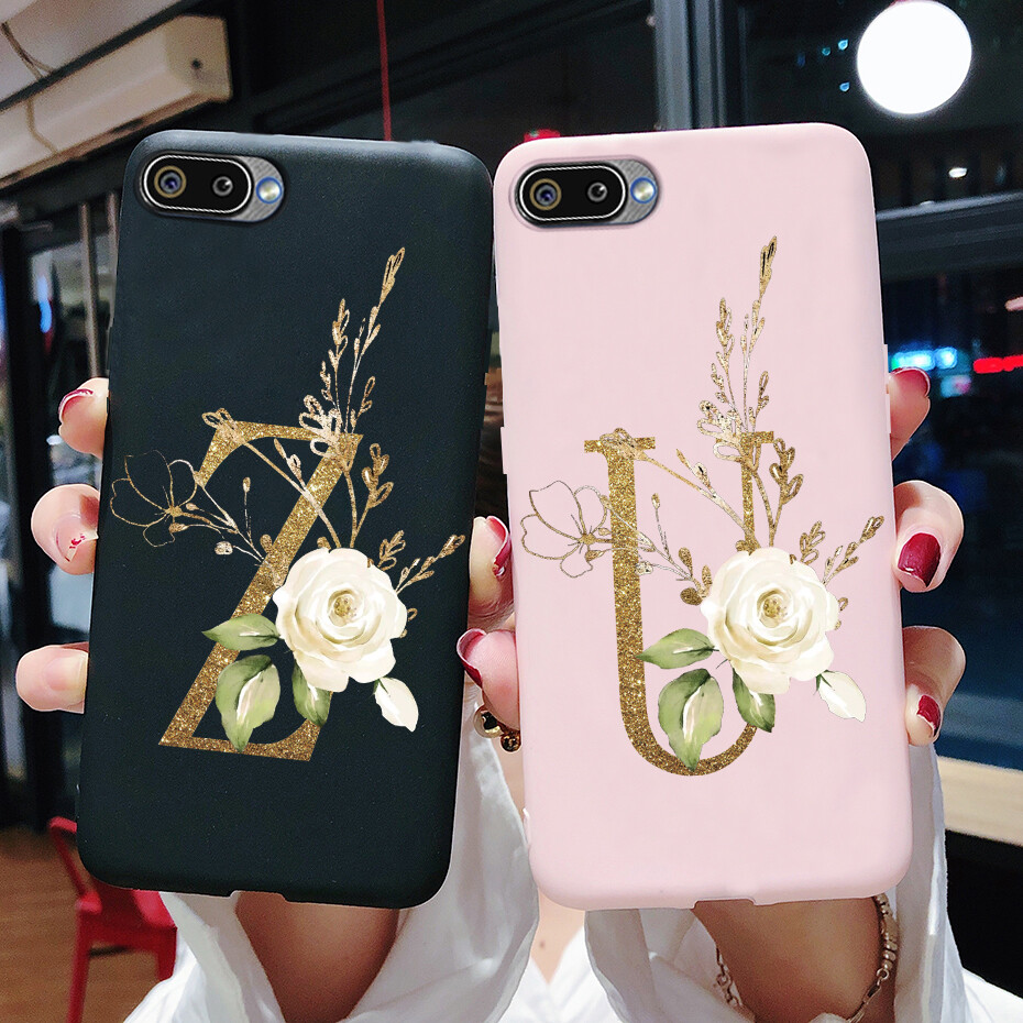 Cho Realme C2 / Oppo A1k, Ốp Lưng Ốp Mềm Silicon TPU Màu Đen Mờ Chữ Dễ Thương, Ốp Điện Thoại Chống Sốc