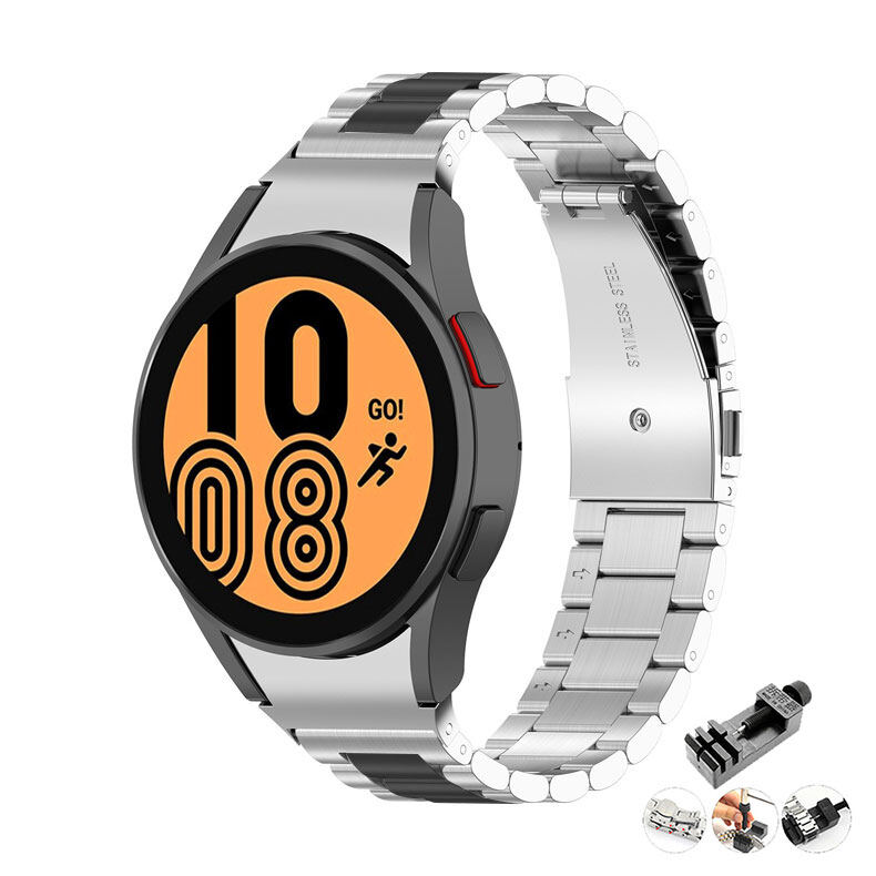 Curved Stainless Steel Strap For Samsung Galaxy Watch 4 Classic 46mm 42mm / Watch4 44mm 40mm Galaxy Watch 5/5 Pro 45mm Wrist Band No Gaps Metal Bracelet