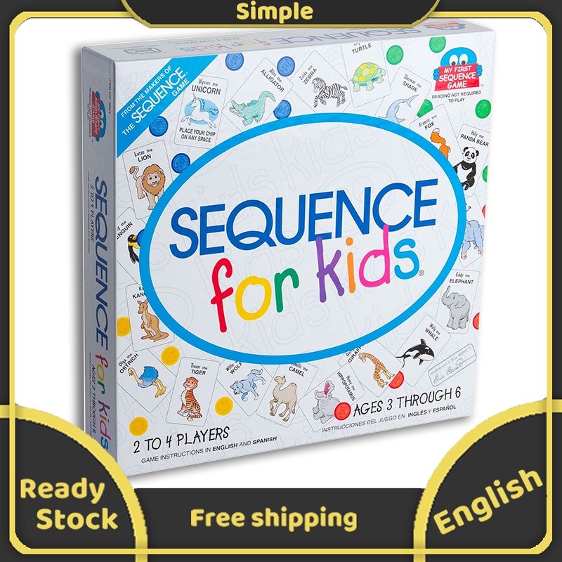 Sequence for Kids Strategy Board Game No Reading Toys Family Party Game