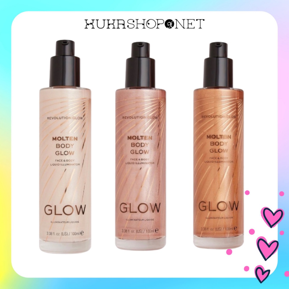 [Chính hãng] Nhũ bắt sáng Revolution Glow Molten Body Glow Liquid (100ml)