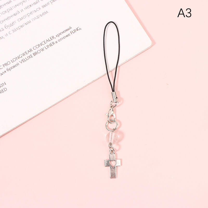 Xiaodage💕 Fashion Butterfly Star Cross Pendant Phone Lanyard For Girls Minimalist Y2K Cell Phone Straps Keychain Decor